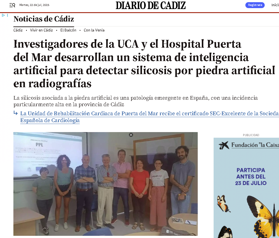 Investigadores de la UCA y el Hospital Puerta del Mar desarrollan un sistema de inteligencia arti...